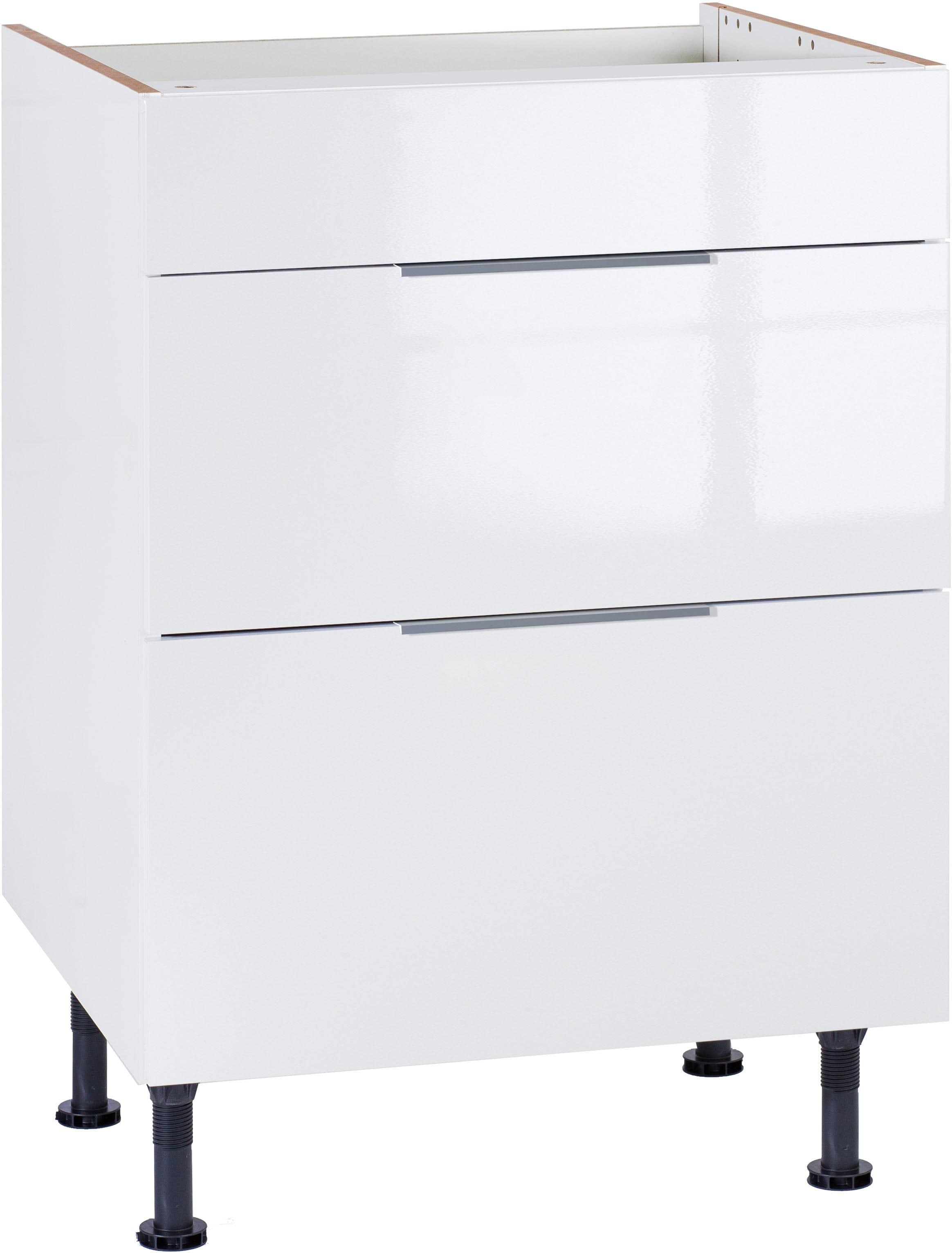 Kochfeldumbauschrank OPTIFIT "Tara", weiß (weiß glanz), B:60cm H:87cm T:58,4cm, Schränke, Kochfeldumbauschrank, mit Vollauszug und Soft-Close-Funktion, Breite 60 cm Image