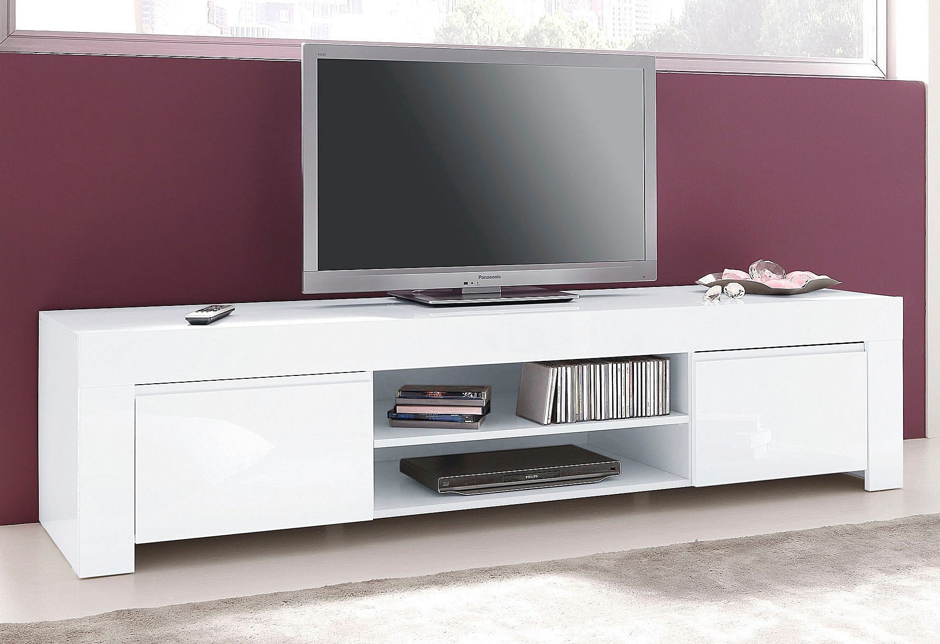 Lowboard INOSIGN "Amalfi, TV-Board", weiß, B:190cm, Sideboards, Breite 140 cm oder 190 cm