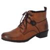 Schnürstiefelette RIEKER, Damen, Gr. 40, braun (braun used), Lederimitat, elegant, Schuhe, Schnürboots, Blockabsatz, in elegantem Look