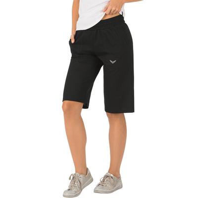 Jerseyhose TRIGEMA "TRIGEMA Bermuda aus Single-Jersey", Damen, Gr. S, US-Größen, schwarz, 100% Baumwolle, casual, Hosen Image
