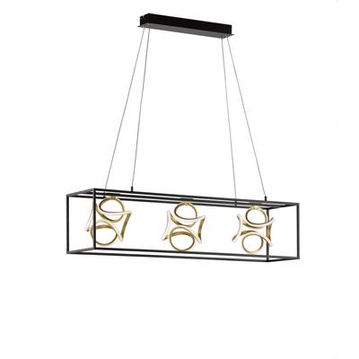 FISCHER & HONSEL LED-Hängeleuchte "Gesa", schwarz, B:26cm L:108cm, Lampen, LED Pendelleuchte, LED Pendellampe Image