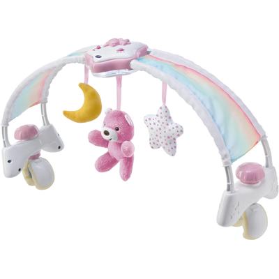 Spielbogen CHICCO "Regenbogen-Spielbogen für Kinderbett 2 In 1", pink, Spielbögen, Kinder, Polyester, mit Licht und Melodien, Pink