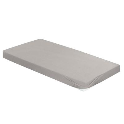 Spannbettlaken IRISETTE "Kuschel Jersey Spannbettlaken Vesuv", silber (silberfarben), B:90-100cm L:200cm, Jersey, Obermaterial: 100% Baumwolle, Laken, mit Rundumgummizug Image