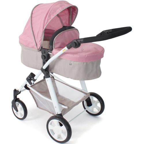 „Kombi-Puppenwagen CHIC2000 „“Nele, Bärchen““ Puppenwagen rosa (bärchen) Kinder Puppenwagen -trage zusammenklappbar“