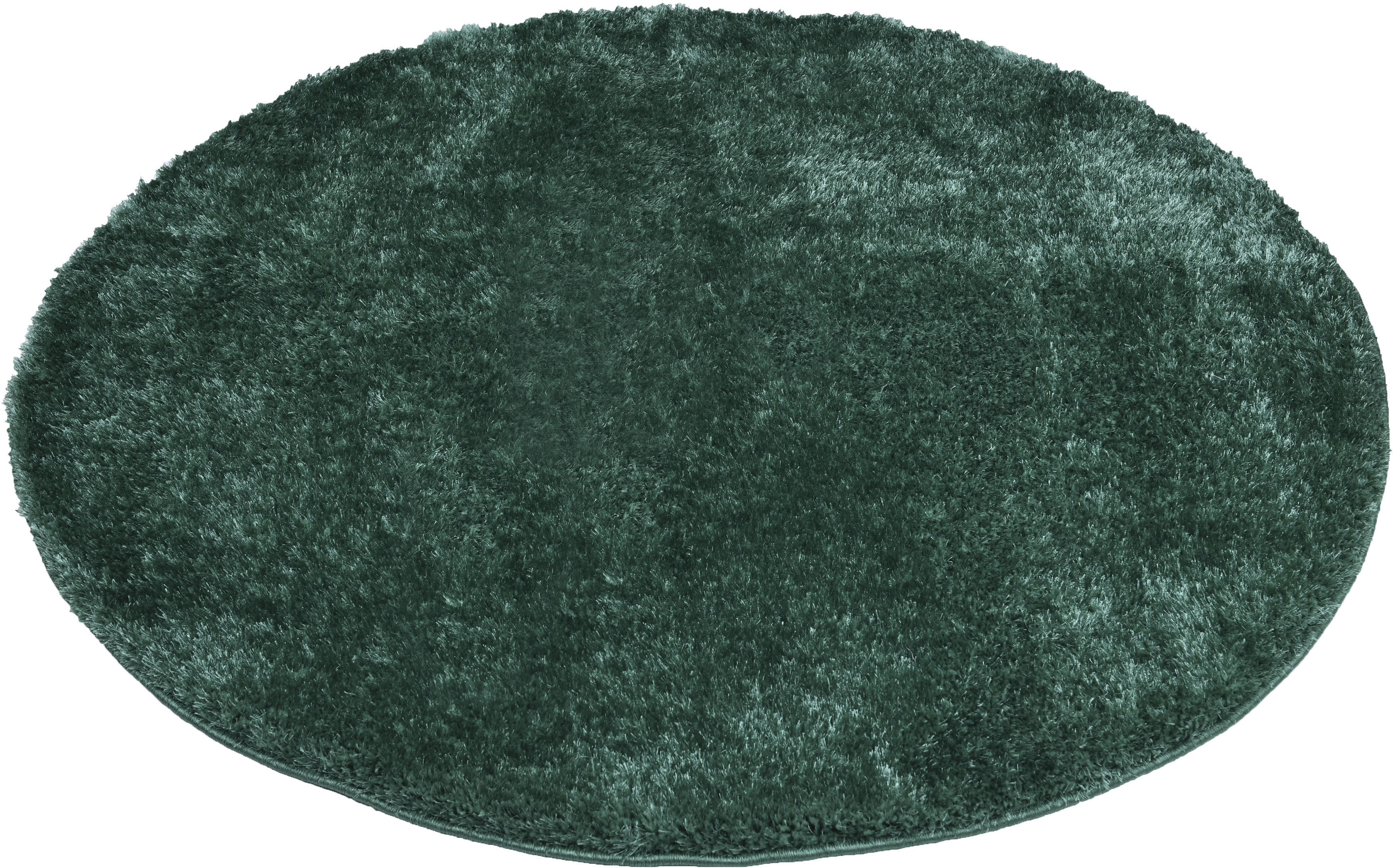 Hochflor-Teppich HOME AFFAIRE "Anastasia" Gr. 10, grün, H:43mm Ø:190cm, Kunstfaser, Teppiche, Shaggy-Teppich, Uni-Farben, besonders weich durch Mikrofaser Image