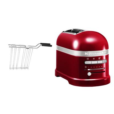 KITCHENAID Toaster "Artisan 5KMT2204ECA LIEBESAPFEL-ROT", rot (liebesapfel, rot), B:18cm H:22,5cm T:33cm, Toaster, mit Sandwichzange