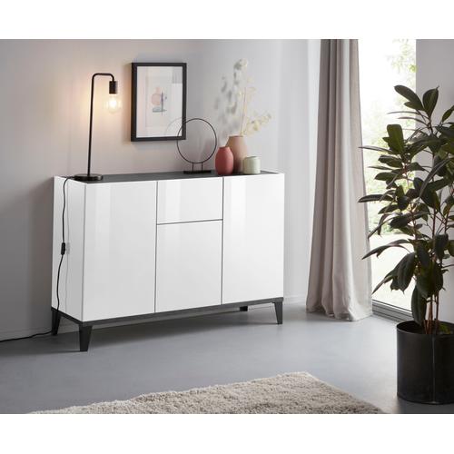 „Sideboard INOSIGN „“sunrise““ Sideboards Gr. B/H/T: 120 cm x 82 cm x 40 cm, 1, weiß (weißhg, schiefer) Sideboards Breite 120 cm“