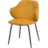 Armlehnstuhl SALESFEVER Stühle Gr. B/H/T: 54 cm x 83 cm x 55 cm, 2 St., Cord Strukturoptik, Armlehnstuhl 2er Set Gold + Metall, schwarz (gold, schwarz, schwarz) Armlehnstühle Bezug in Cord-Optik