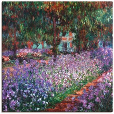 Wandbild ARTLAND "Der Garten des Künstlers bei Giverny", lila (farbe bild(er): lila), B:70cm H:70cm, Bilder, als Alubild, Outdoorbild, Leinwandbild in verschied. Größen Image