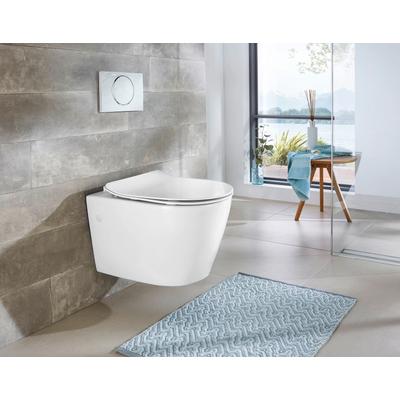 Tiefspül-WC WELLTIME "Vigo", weiß, B:36cm H:36cm T:51,5cm, WCs, spülrandlose Toilette aus Sanitärkeramik, inkl. WC-Sitz mit Softclose