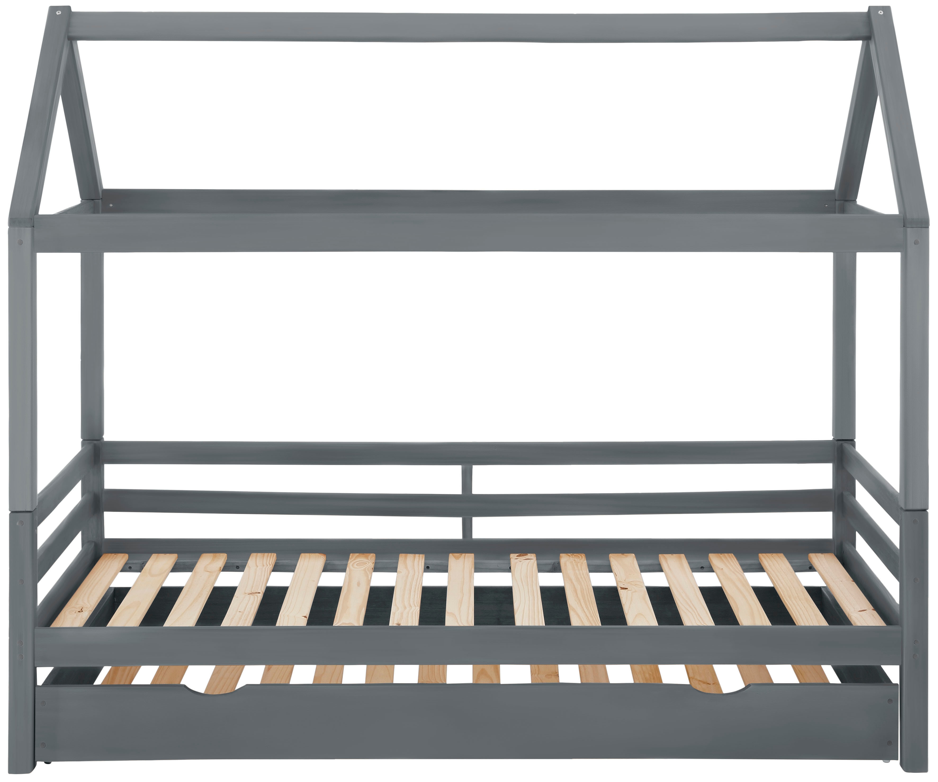 Kinderbett OTTO HOME "Alpi", grau, B:98cm H:165cm L:208cm, Betten, Kinderbett, inklusive Bettschubkasten und Lattenrost, Liegefläche 90x200 cm