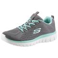 Sneaker SKECHERS "Graceful - Get Connected" Gr. 35, grau (grau, mint) Damen Schuhe mit Memory Foam, Freizeitschuh, Halbschuh, Schnürschuh Bestseller