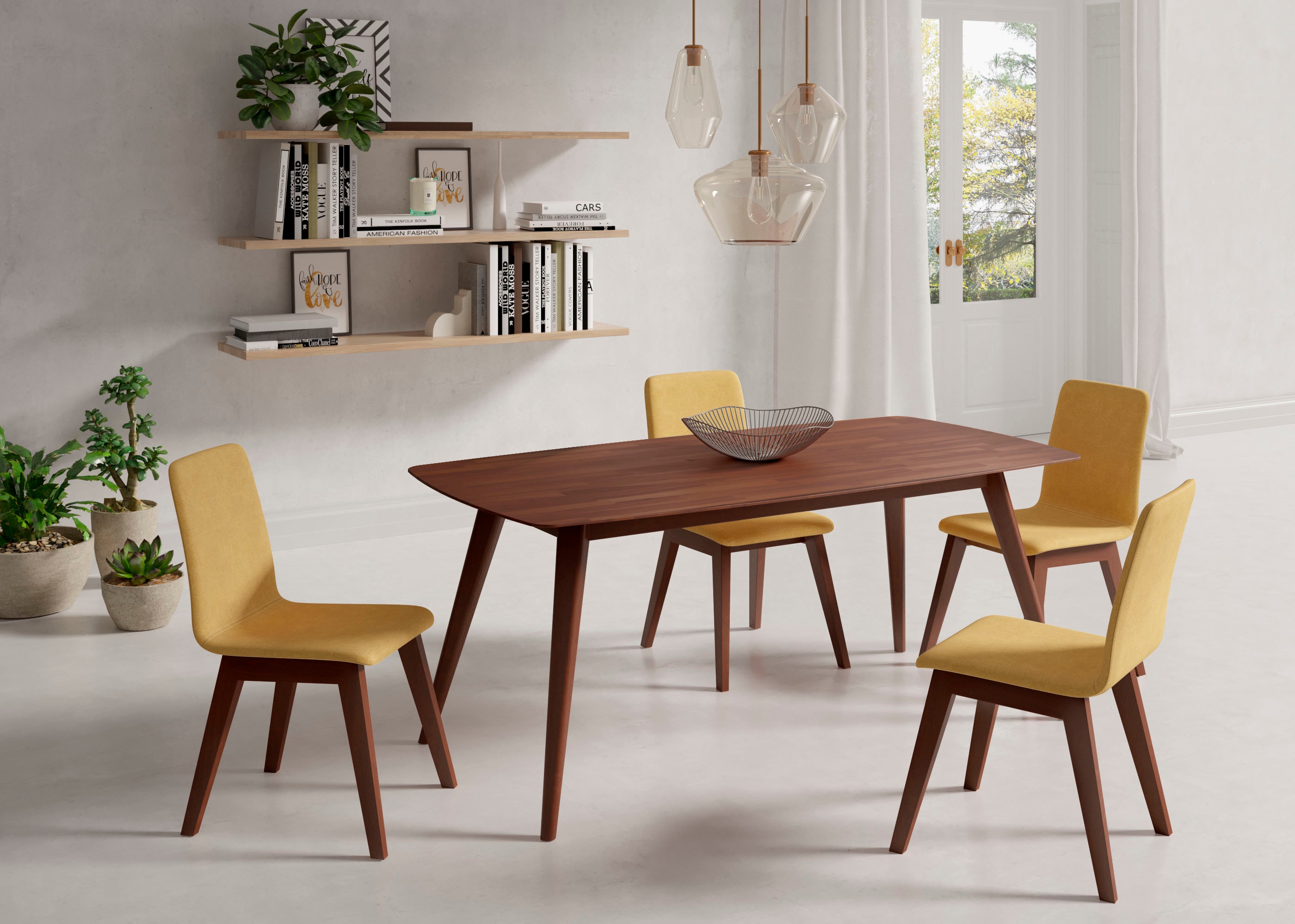 Esstisch INOSIGN, braun (nussbaum, nussbaum, nussbaum), B:140cm H:75cm T:80cm, Tische, Rechteckiger Esstisch Esstisch Holz-Esstische, Breite 140 cm und 180 cm