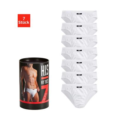 Slip H.I.S "Unterhosen für Herren" Gr. 4, 7 St., weiß Herren Unterhosen Slips aus Baumwoll-Mix