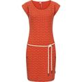 Jerseykleid RAGWEAR "Tag Zig Zag" Gr. S (36), Normalgrößen, orange (terrakotta) Damen Kleider Freizeitkleider