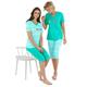 Schlafanzug COMTESSA Gr. 48/50, grün (grün, grün, geringelt) Damen Homewear-Sets Pyjamas