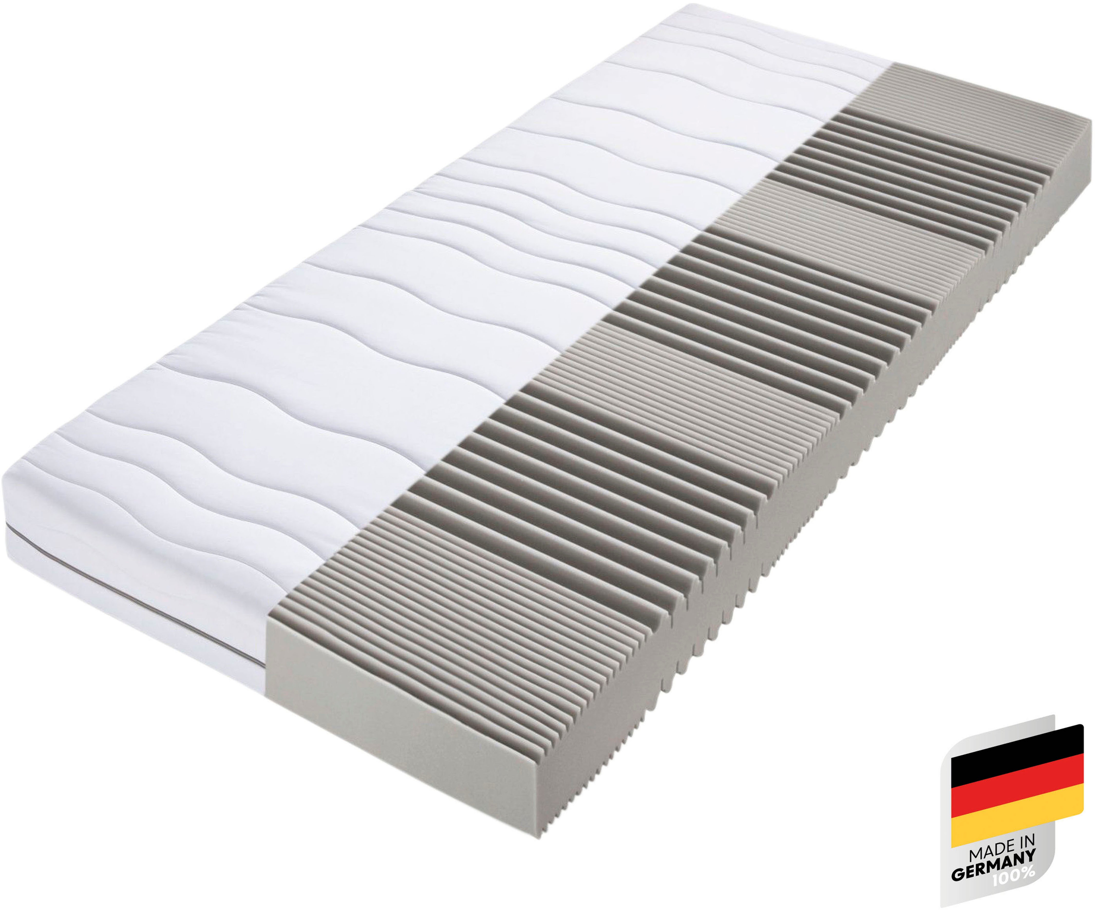 Komfortschaummatratze BECO "Matratze Dream Flex, 7-Zonen-Komfortschaummatratze, diverse Größen", weiß, B:140cm H:18cm L:200cm, Bezug: 100% Polyester. Steppfüllung: 100% Polyester, Matratzen, Feiner, hygienischer Mikrofaser-Bezug Image