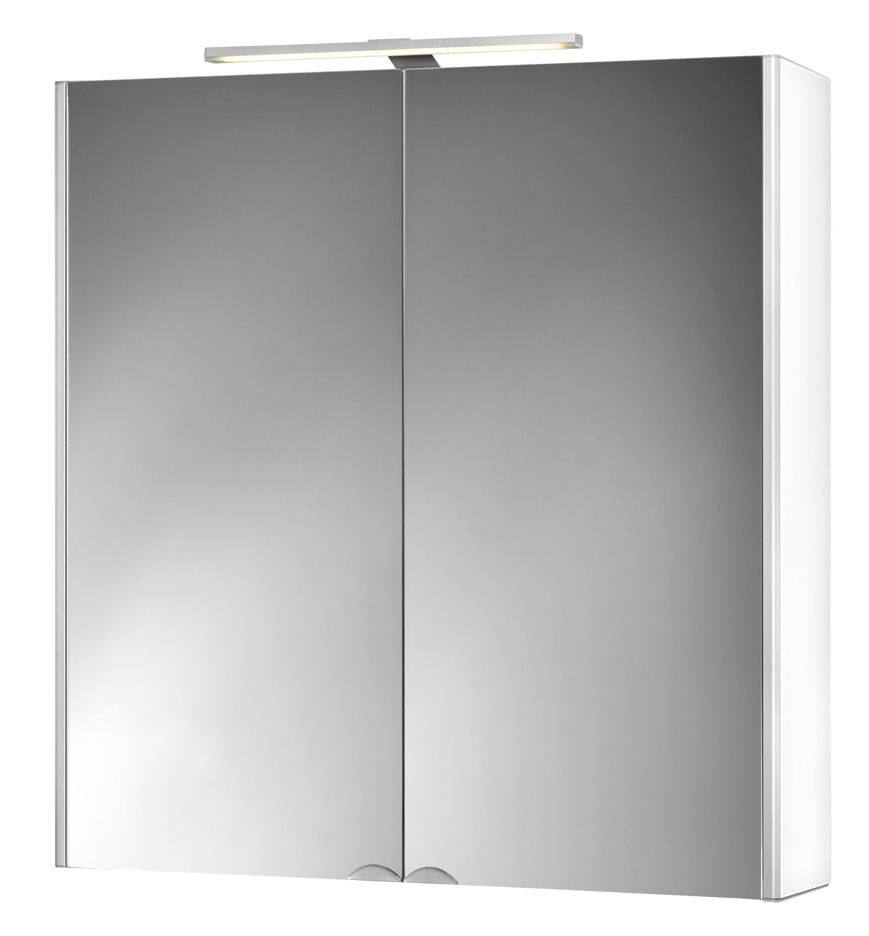 Spiegelschrank JOKEY "Dekor Alu LED", weiß (aluminium, weiß), B:65,4cm H:71,3cm T:20,6cm, Aluminium, Schränke, 65,5 cm Breite Image
