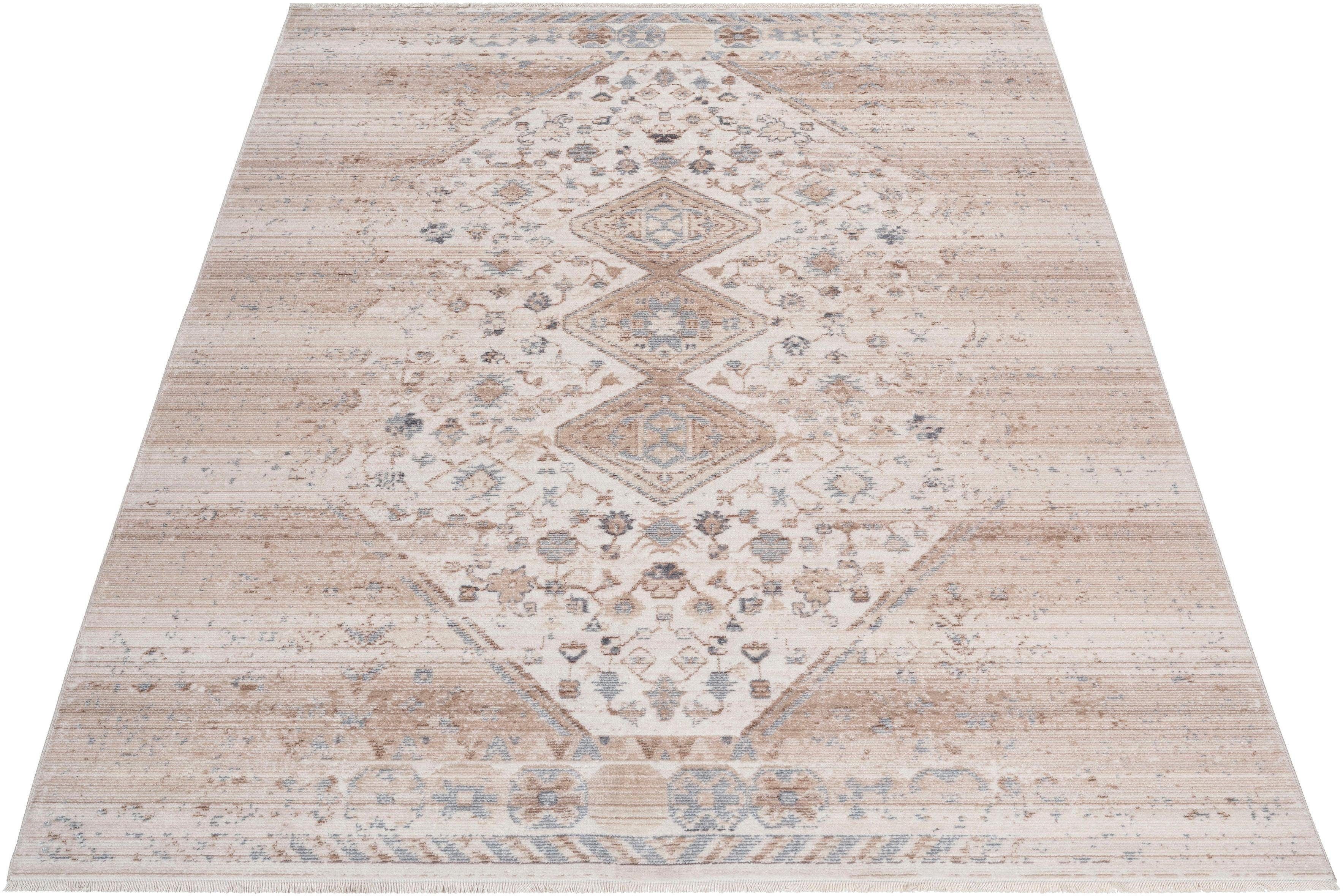 Teppich MY HOME "Estelle" Gr. 4, beige, B:160cm H:5mm L:230cm, Kunstfaser, Teppiche, Wohnzimmer Image