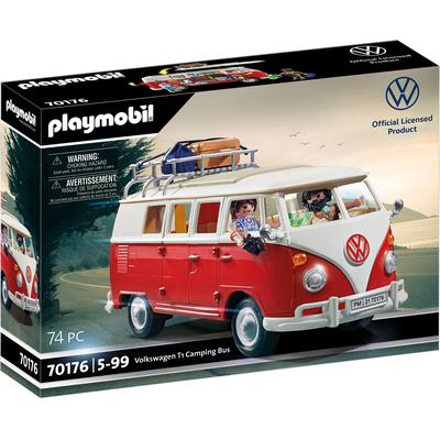 Konstruktions-Spielset PLAYMOBIL "Volkswagen T1 Camping Bus (70176) VW Lizenz" Spielbausteine bunt Kinder Altersempfehlung Spielbausteine