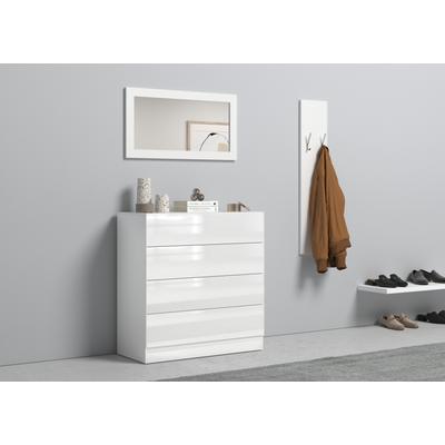 Garderoben-Set BORCHARDT MÖBEL "Vaasa 3", weiß (weiß matt, weiß hochglanz), Kastenmöbel-Sets, mit Push to Open-Funktion Image