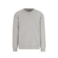 Sweatshirt TRIGEMA "TRIGEMA Sweatshirt mit angerauter Innenseite", Damen, Gr. L, grau (grau, melange), 70% Baumwolle, 30% Polyester, Basic, Sweatshirts