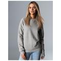 Sweatshirt TRIGEMA "TRIGEMA Sweatshirt mit angerauter Innenseite", Damen, Gr. XXXL, grau (grau, melange), 70% Baumwolle, 30% Polyester, Basic, Sweatshirts