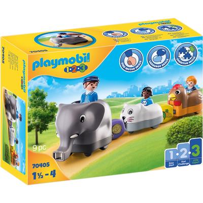 Playmobil Konstruktions-Spielset "Mein Schiebetierzug (70405), 1-2-3", (9 St.), Made in Europe bunt Kinder Altersempfehlung