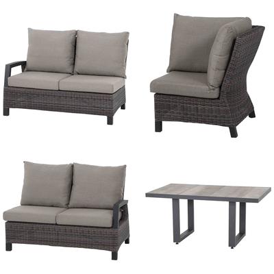 Gartenlounge-Set SIENA GARDEN "Corido", grau (charcoal grau, schwarz), Aluminium, Sitzmöbel-Sets Image