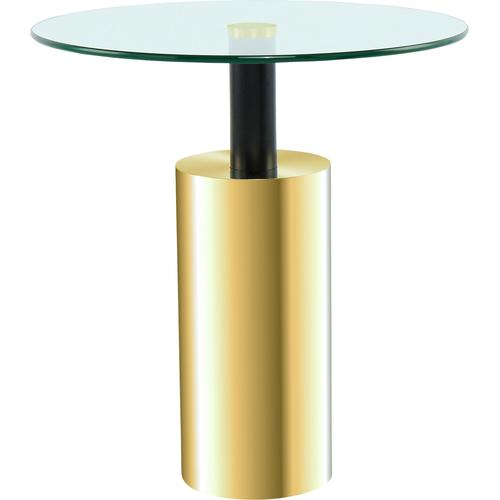 "Beistelltisch KAYOOM ""Beistelltisch Rosanna 525"" Tische farblos (klar, gold) Beistelltisch Beistelltische Glas-Beistelltische Tisch runde Glas-Tischplatte"