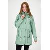 Regenjacke DEPROC ACTIVE "Friesennerz ankerglutliebe WOMEN", Damen, Gr. 46 (L), grau, Obermaterial: 100% Polyurethan; Futter: 100% Polyester, casual, figurumspielend, Langarm gerader Abschluss mit Druckknopf, Jacken, auch in Großen Größen erhältlich
