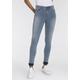 Skinny-fit-Jeans ARIZONA "Ultra Stretch" Gr. 38, N-Gr, blau (blue, used) Damen Jeans High Waist mit Shapingnähten