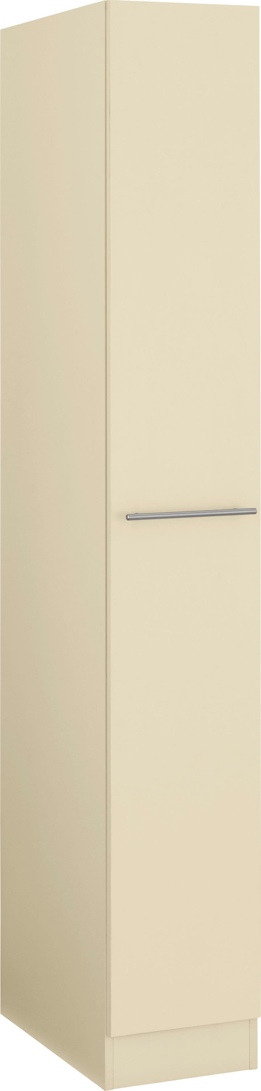 Apothekerschrank WIHO KÜCHEN "Unna", beige (front und korpus: magnolia), B:30cm H:200cm T:57cm, Schränke, Auszug mit 4 Ablagefächern