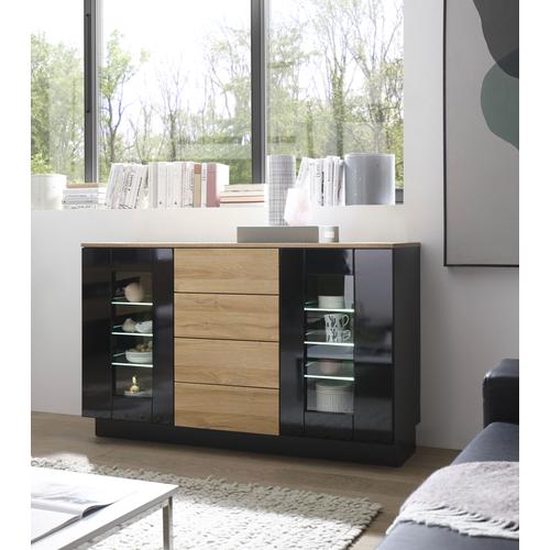 „Sideboard PLACES OF STYLE „“Cayman““ Sideboards Gr. B/H/T: 136 cm x 85 cm x 43 cm, 4, schwarz Sideboards Breite ca. 136 cm“