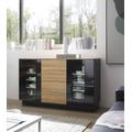 Sideboard PLACES OF STYLE "Cayman" Sideboards Gr. B/H/T: 136 cm x 85 cm x 43 cm, 4, schwarz Sideboards