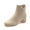 Stiefelette LASCANA, Damen, Gr. 36, beige, Obermaterial: 100% Textilmaterial. Futter: 100% Textilmaterial. Decksohle: 100% Textilmaterial. Laufsohle: 100% Synthetik, unifarben, klassisch, Schuhe, mit bequemen Blockabsatz, Ankle Boots, Stiefel VEGAN