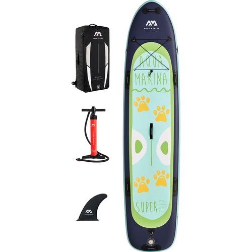 „SUP-Board AQUA MARINA „“Super Trip BT-21ST01″“ Wassersportboards Gr. 12′ 2″ – 210kg 370 cm, blau (türkis, blau) Stand Up Paddle“