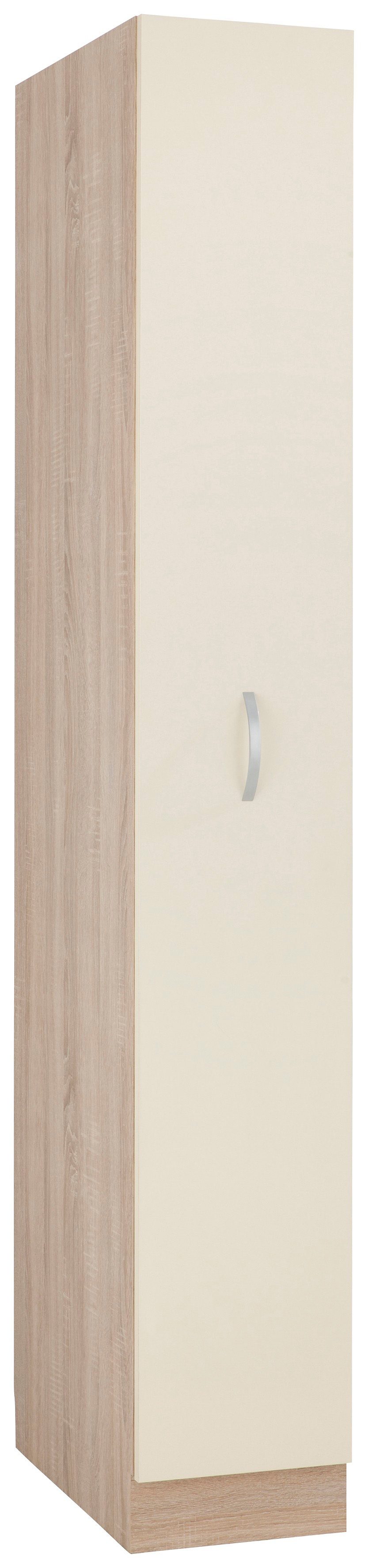 Apothekerschrank WIHO KÜCHEN "Flexi", beige (front: magnolia, korpus: sonoma eiche), B:30cm H:200cm T:57cm, Schränke, Apothekerschrank