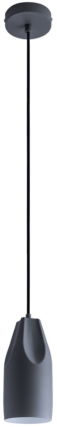 PACO HOME Pendelleuchte "HURLEY I", grau, 1, Ø 12cm H: 28,5cm, Leuchten, Hängelampe Esszimmer Küchenlampe Hängend Esstischlampe Innen Gold Image