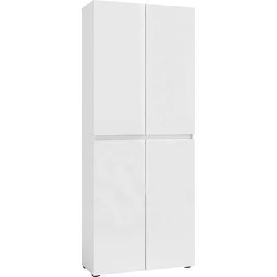 Schuhschrank INOSIGN "MISTER- Schuhregal, Made in Italy, 12 Fächer, 10 Einlegeböden", weiß, B:80cm H:200cm T:34cm, FSC-zertifizierter Holzwerkstoff, Schränke, Breite 80 cm, Höhe 200 cm, 4 Türen, wendbare Blende, Topseller Image