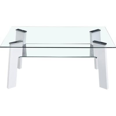 Couchtisch INOSIGN "Rabea", weiß (weiß, transparent, weiß, transparent), B:110cm H:42cm T:60cm, Tische, mit Sicherheitsglas Image