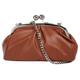 Umhängetasche SAMANTHA LOOK Gr. B/H/T: 16 cm x 13 cm x 5 cm onesize, braun (cognac) Damen Taschen Handtaschen