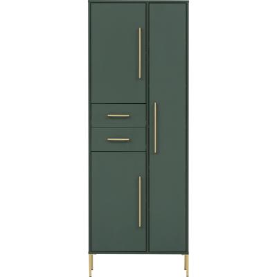 Garderobenschrank WELLTIME "Kent mit goldfarbenen Griffen", grün (waldgrün), B:67,1cm H:184,3cm T:33,1cm, FSC-zertifizierter Holzwerkstoff, Schränke, Breite 67,1 cm, made in Germany Image