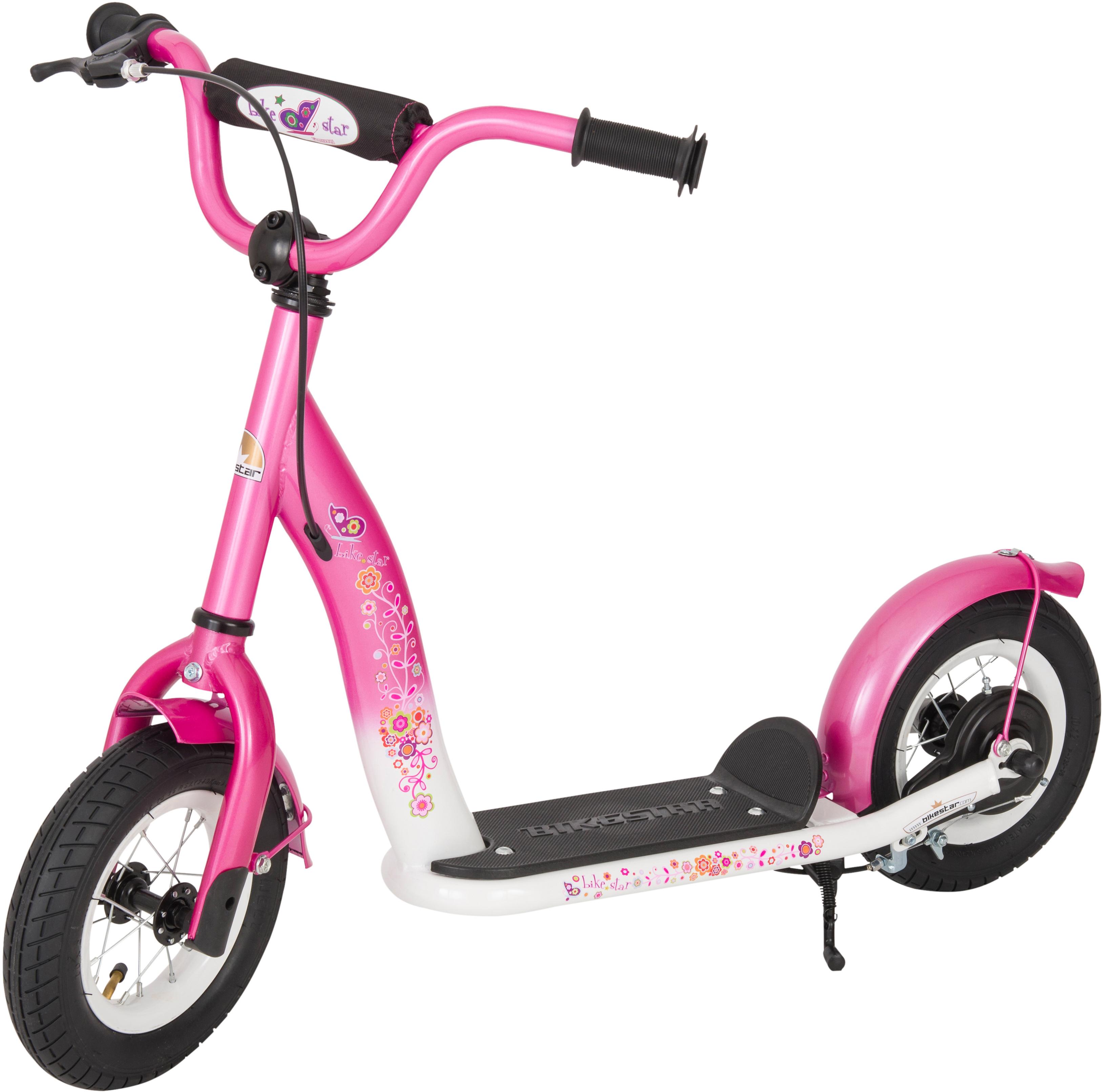 Scooter BIKESTAR, pink (pink, schwarz, weiß), Roller Image