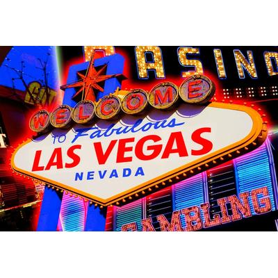 Fototapete PAPERMOON "Las Vegas", bunt (mehrfarbig), B:4m L:2,6m, Vlies, Tapeten Image