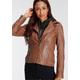 Lederjacke MAZE "OT Gomera" Gr. XL, braun (cognac, anthrazit) Damen Jacken Lederjacken