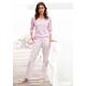 Pyjama S.OLIVER Gr. 36/38, rosa (rosa, kariert) Damen Homewear-Sets Pyjamas