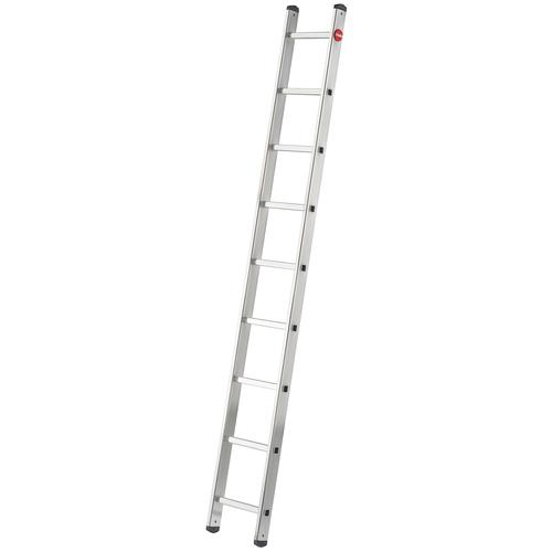 „HAILO Anlegeleiter „“S60 ProfiStep uno““ Leitern Aluminium-Anlegeleiter 9 Sprossen Gr. B/H/L: 34 cm x 255 cm x 8 cm, grau (aluminiumfarben) Leitern“