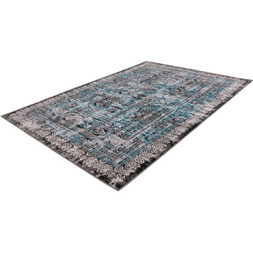 "Teppich MY HOME ""Liliana"" Teppiche Gr. B/L: 200 cm x 290 cm, 6 mm, 1 St., blau Teppich Esszimmerteppiche Teppiche Wohnzimmer"