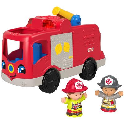 Fisher-Price Lernspielzeug Little People Feuerwehr-Auto, bilingual, mit 2 Figuren und Sound bunt Kinder Altersempfehlung